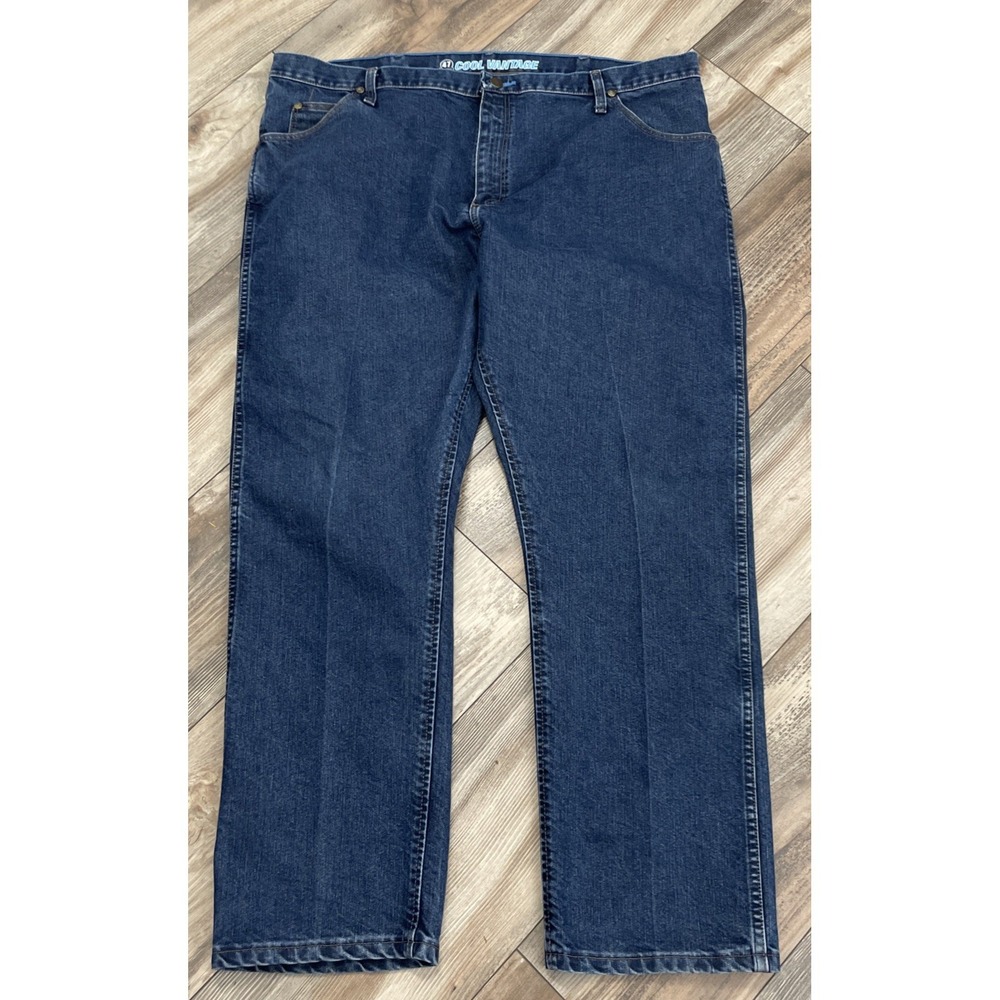 Wrangler Cool Vantage Jeans Men's Size 42x30 47 Regular Fit Medium Wash Straight